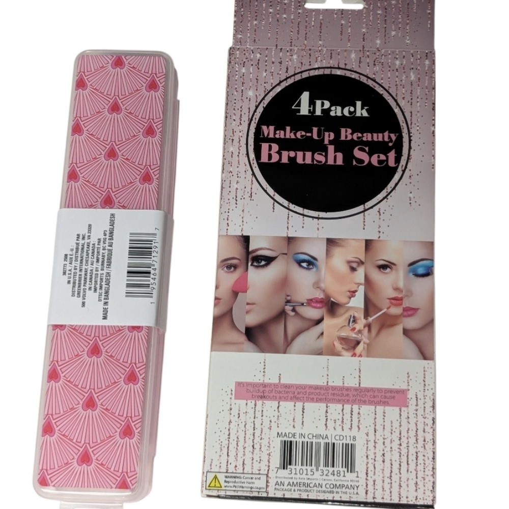 Sassy + Chic Pink Makeup Brush Set with Holder - Picture 2 of 2